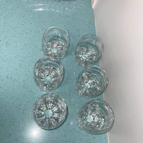 Bormioli Rocco Rocks Glass Set of 6 Galassia 10 oz Clear Peg Foot - Picture 4 of 6